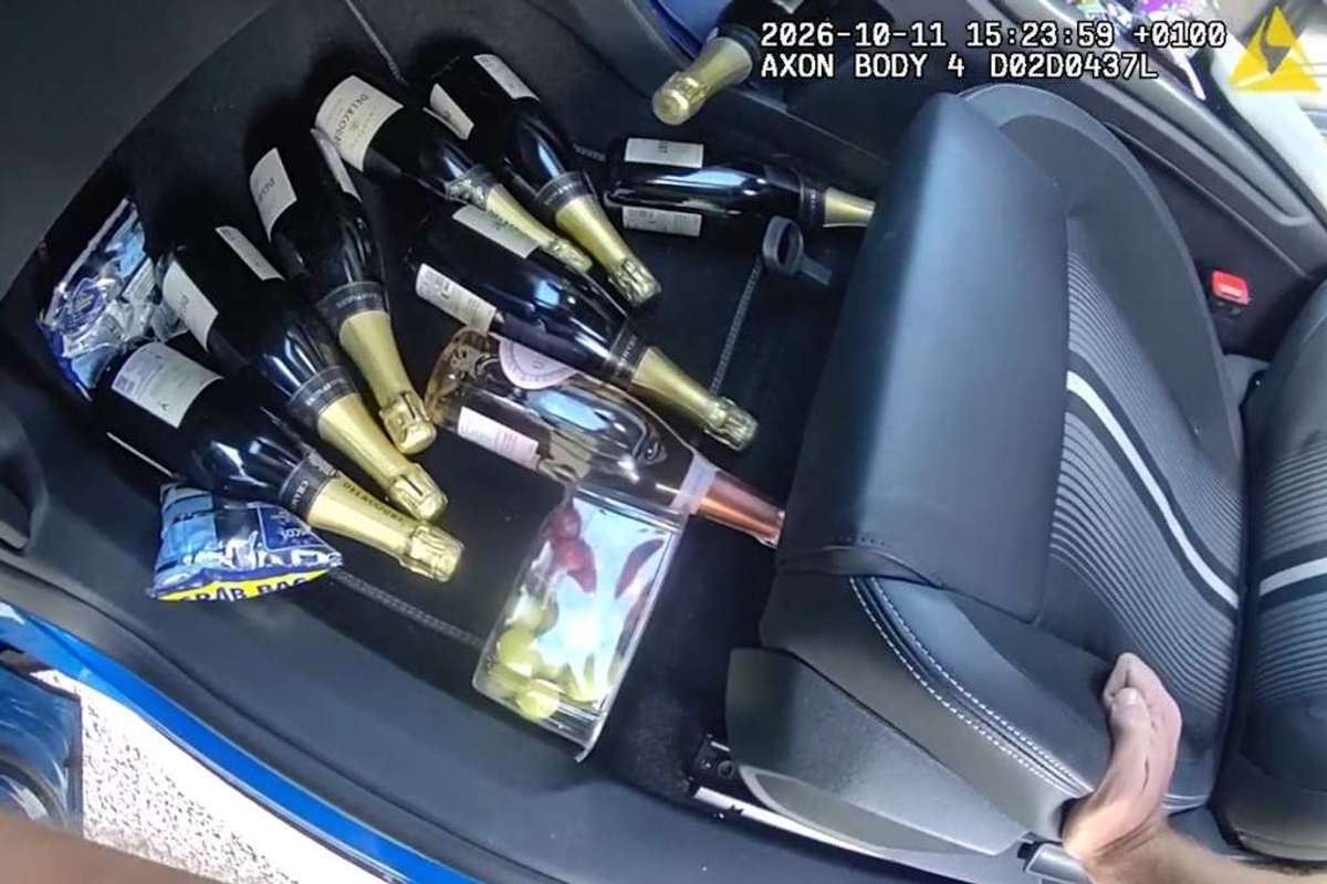 Champagne bottles