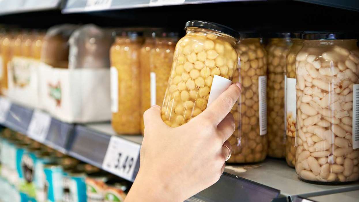 Chickpea can in a store