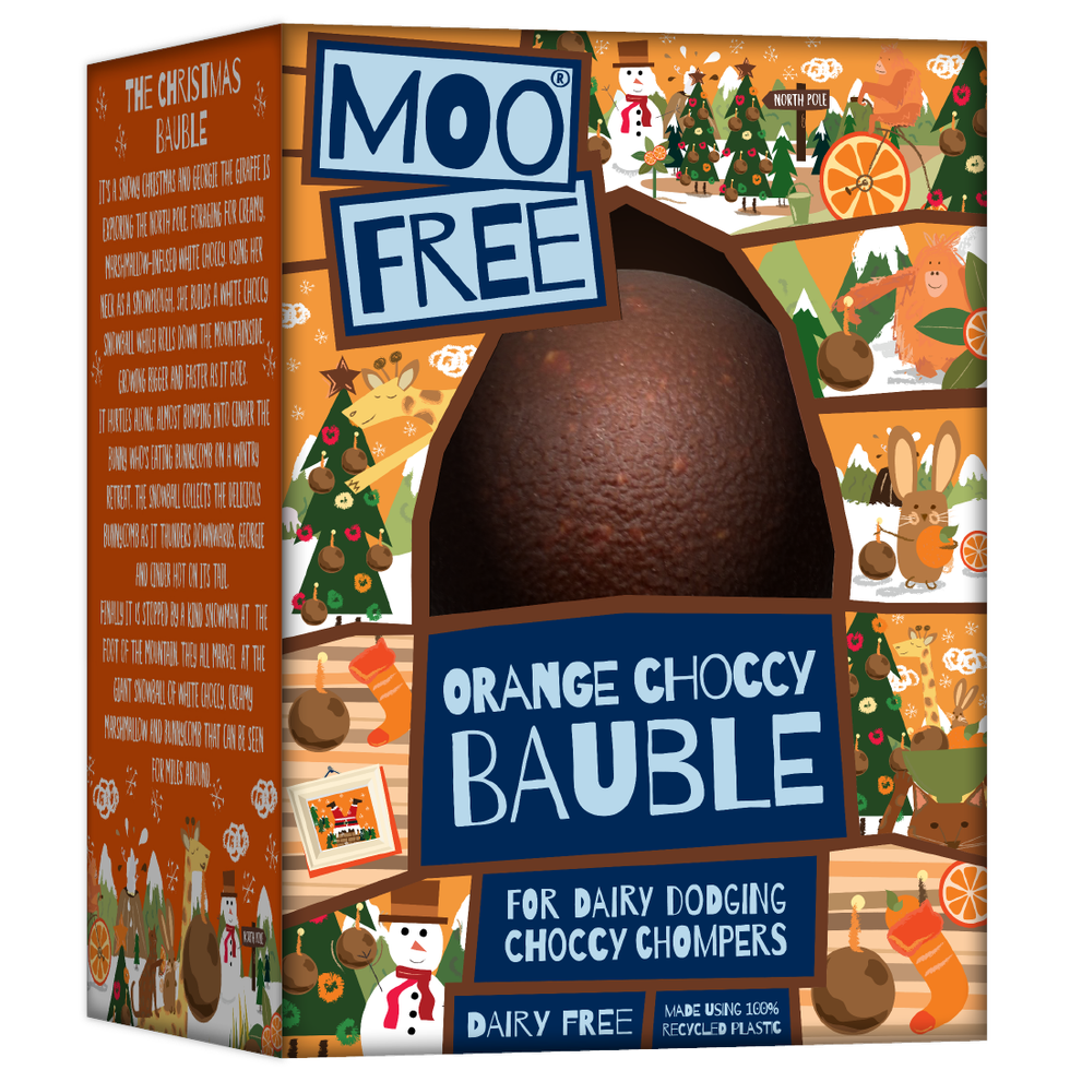 christmas dairy free vegan milk chocolate bauble
