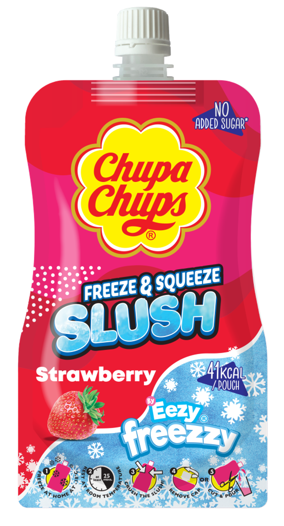Chupa Chups Strawberry Slush Pouch