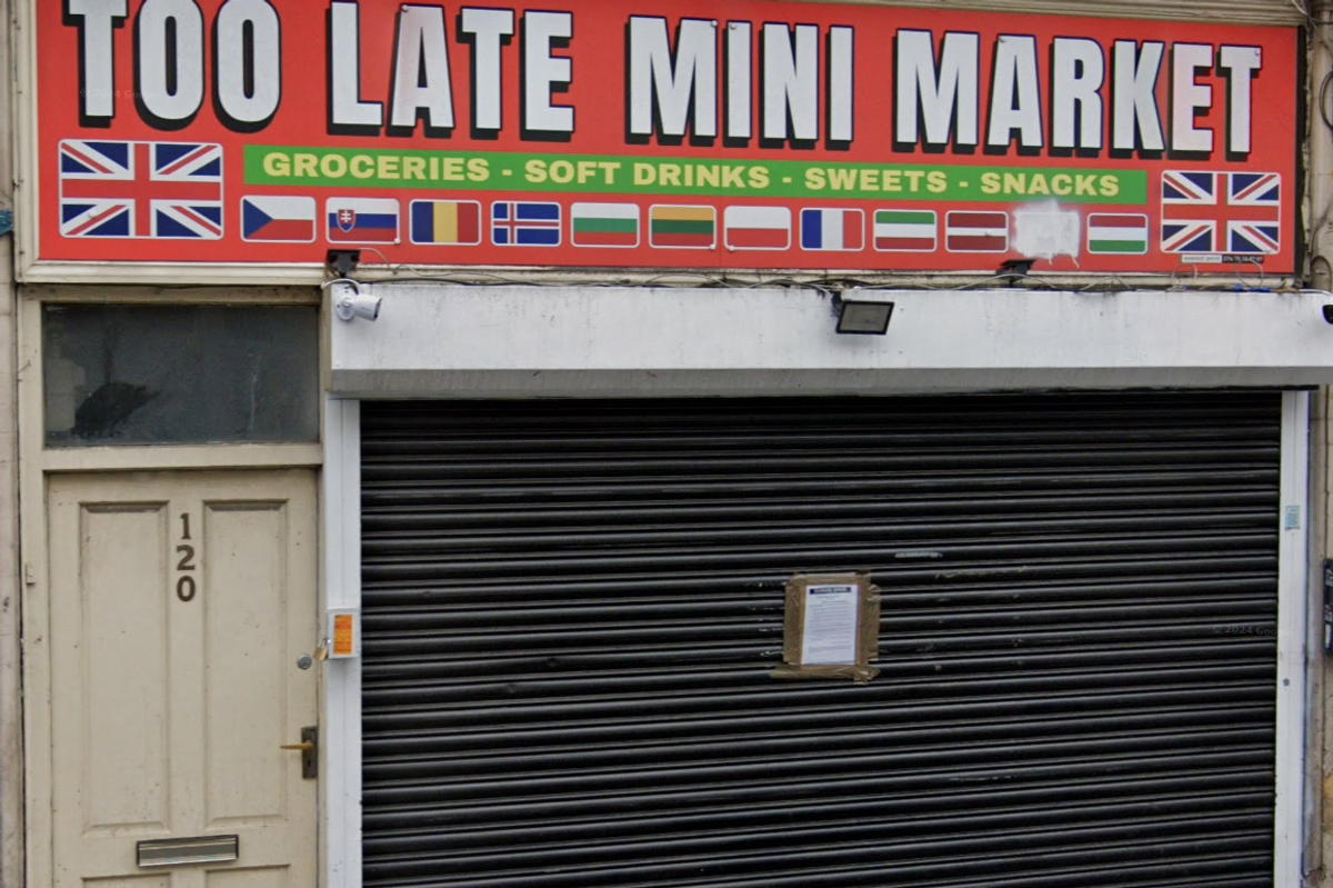 Closed Too Late Mini Market in Gloucester with illegal tobacco seized