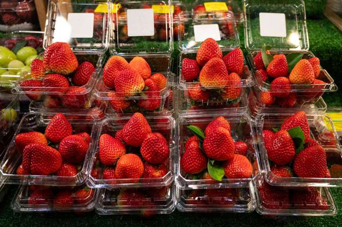 Co-op British strawberries exclusive stock