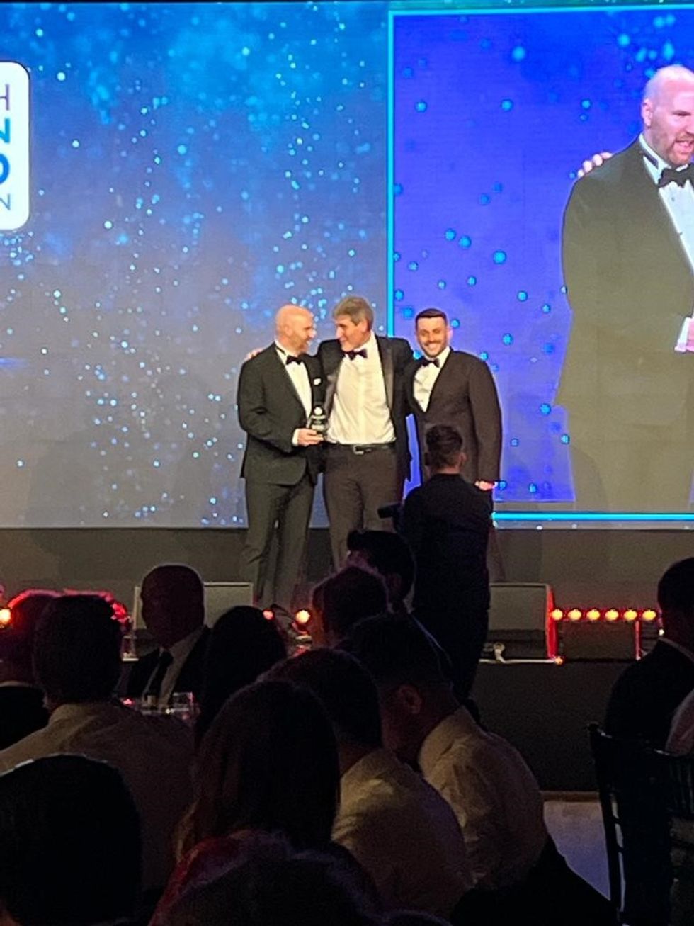 Collecting our award 1