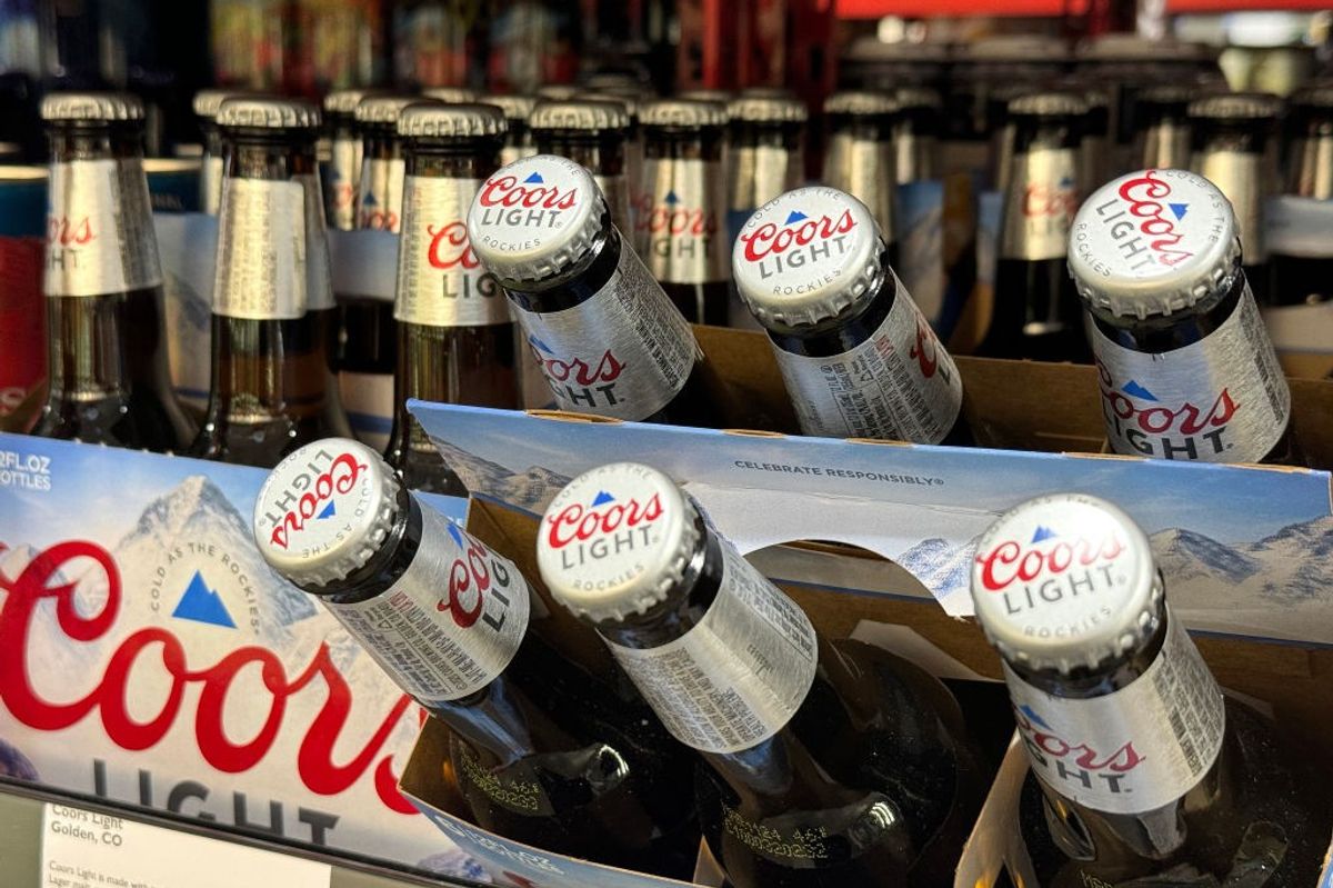Coors beer on a store shelf