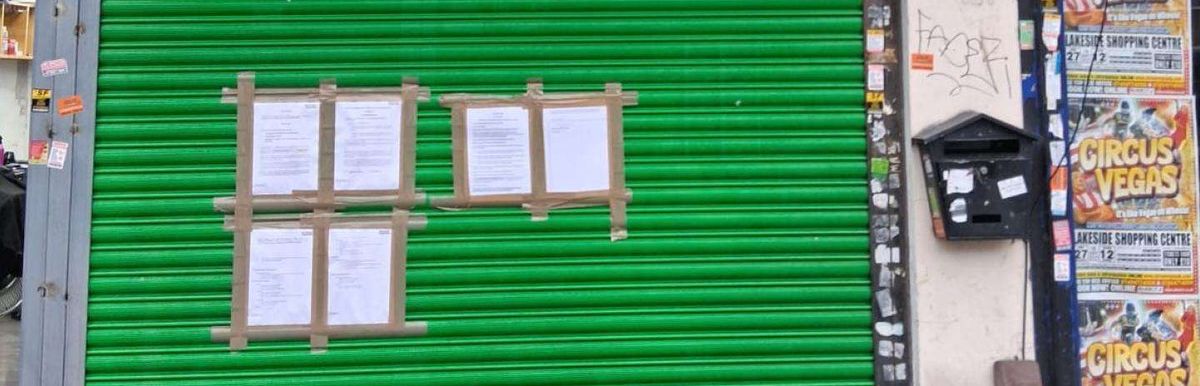 Dagenham illegal tobacco shop closure