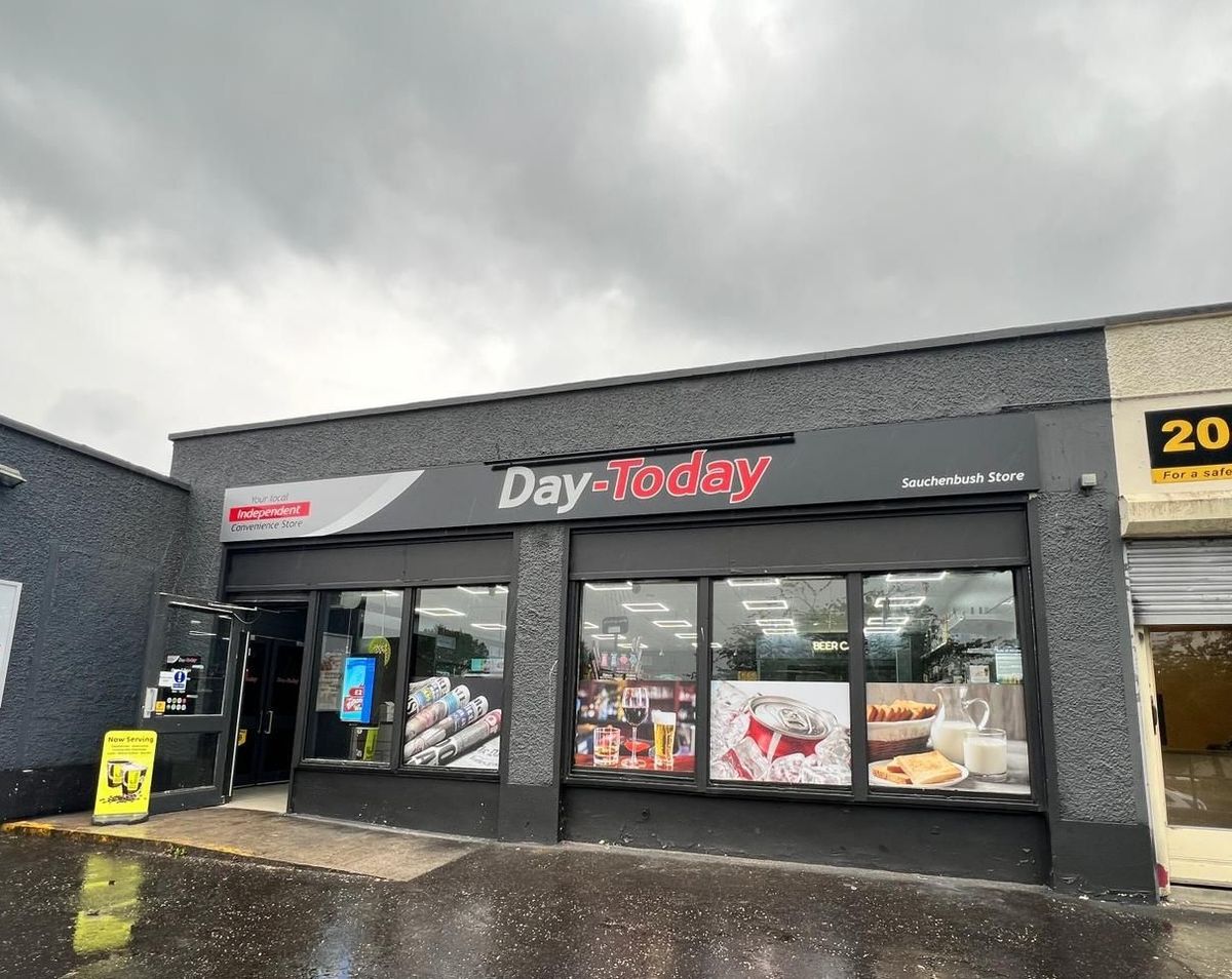 Day-Today store in Kirkcaldy with digital screens and Beer Cave by UWS