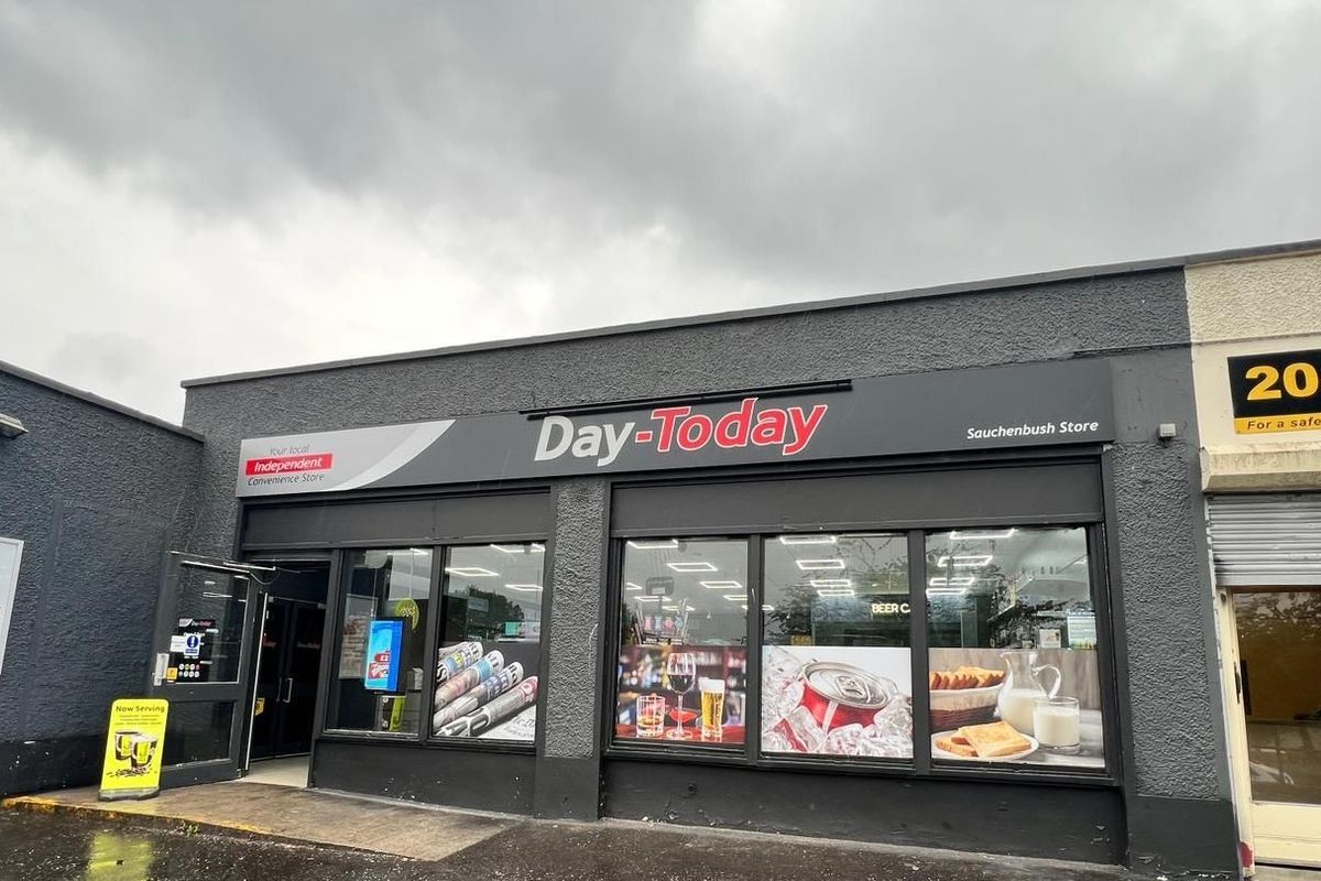 Day-Today store in Kirkcaldy with digital screens and Beer Cave by UWS