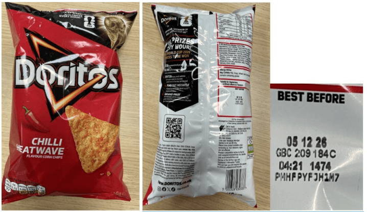 Doritos chill heatwave recall