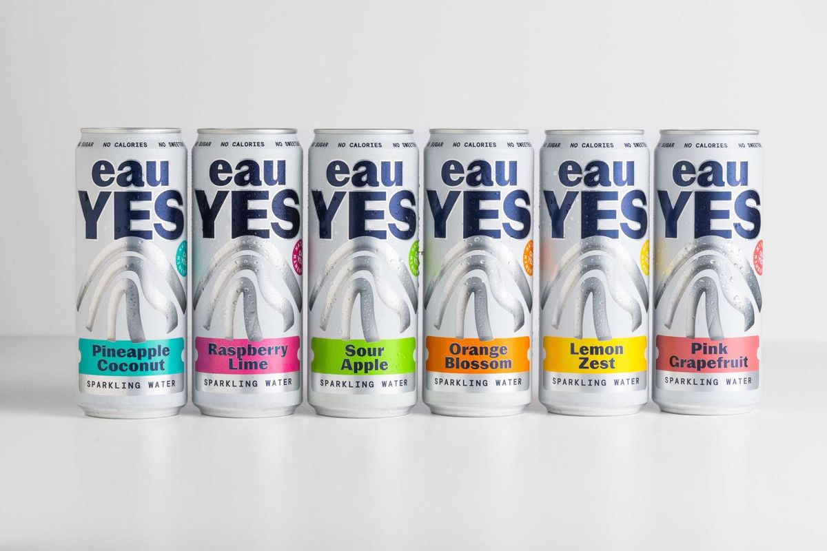 eauYES flavoured sparkling mineral water