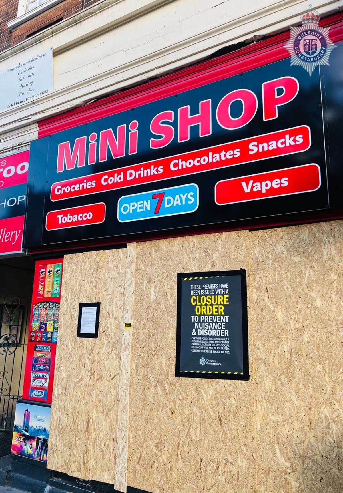 Eight Cheshire shops closed over illicit tobacco, anti-social behaviour