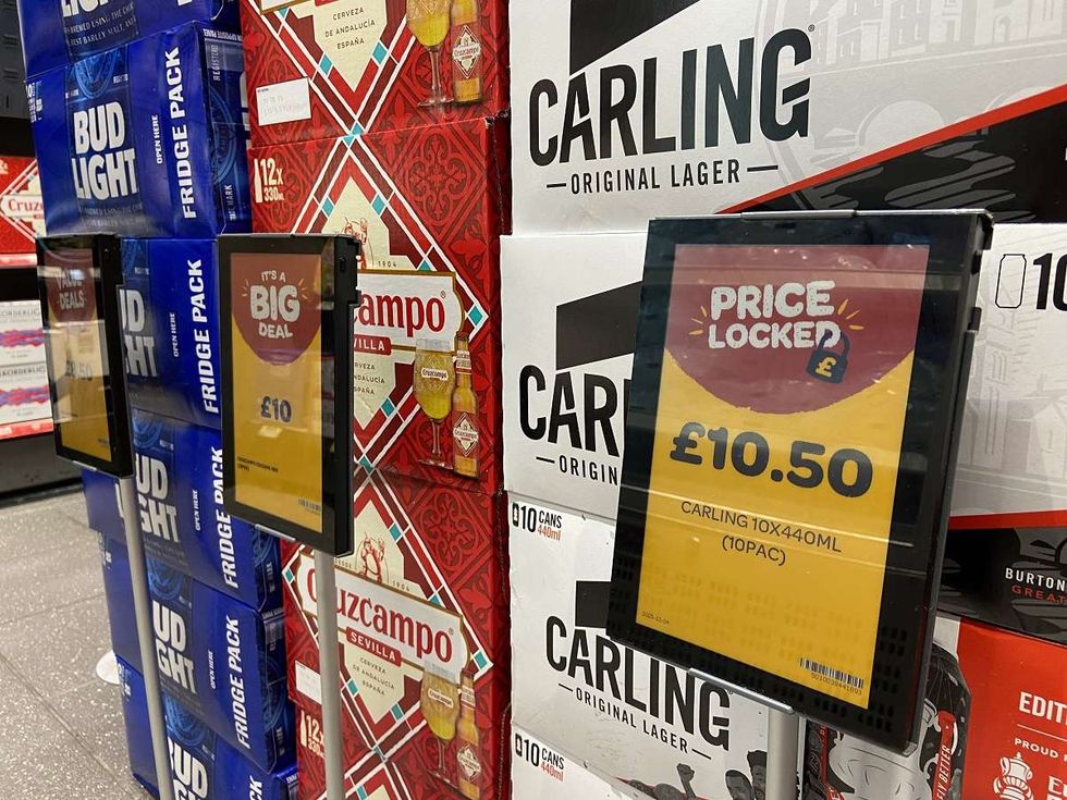 Electronic shelf-edge label in a store