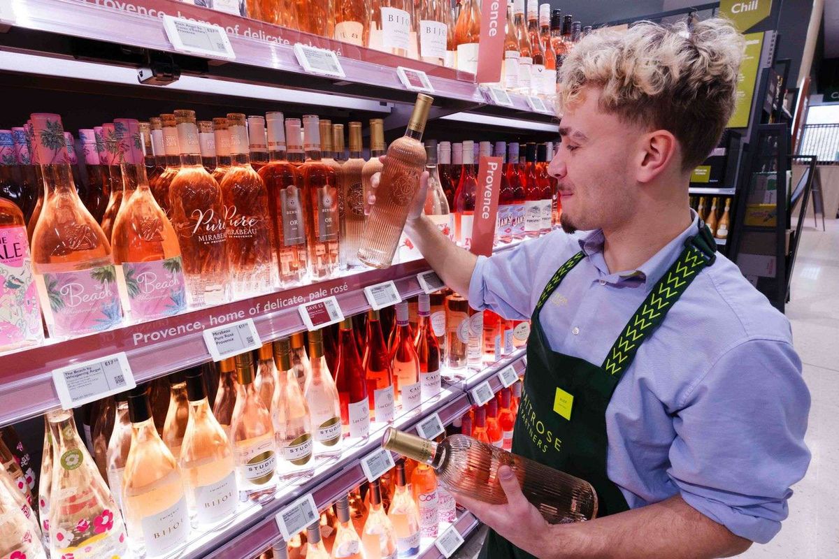 Electronic shelf labels in a Waitrose store