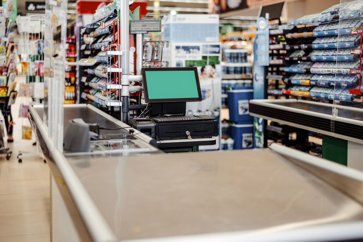 Empty checkout desk