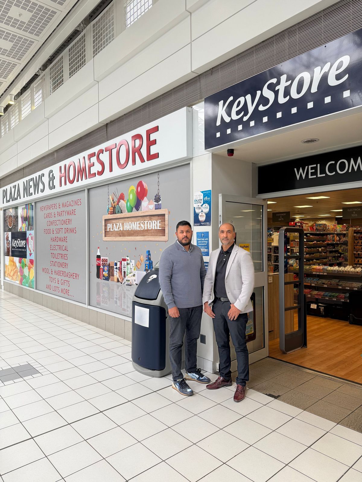 Father and son duo Mohammed and Aamir Arshad outside their newsagents and convenience store, the proposed new site for Wester Hailes Post Office.