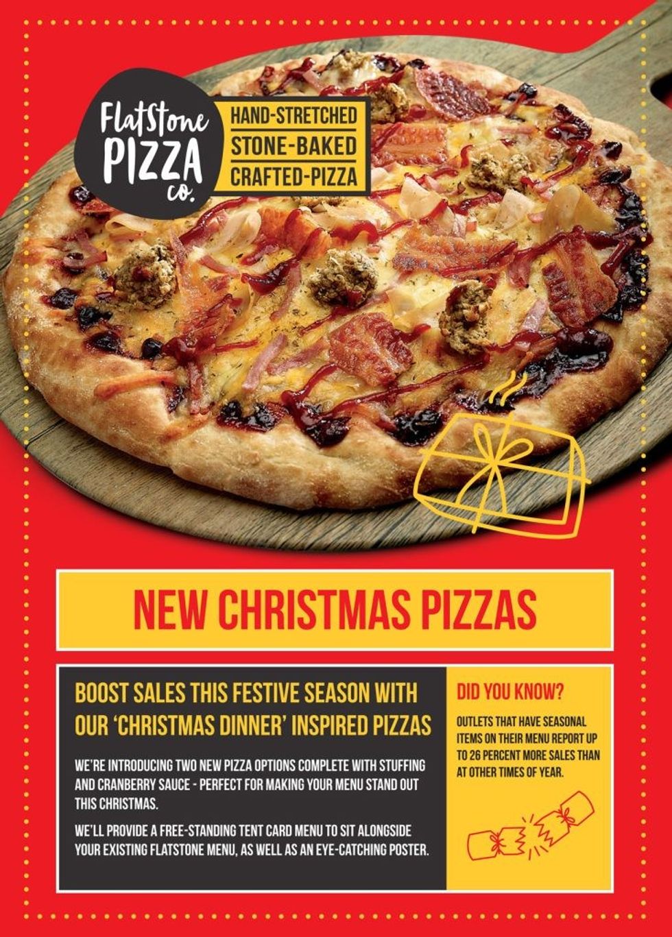 Flatstone Christmas pizza