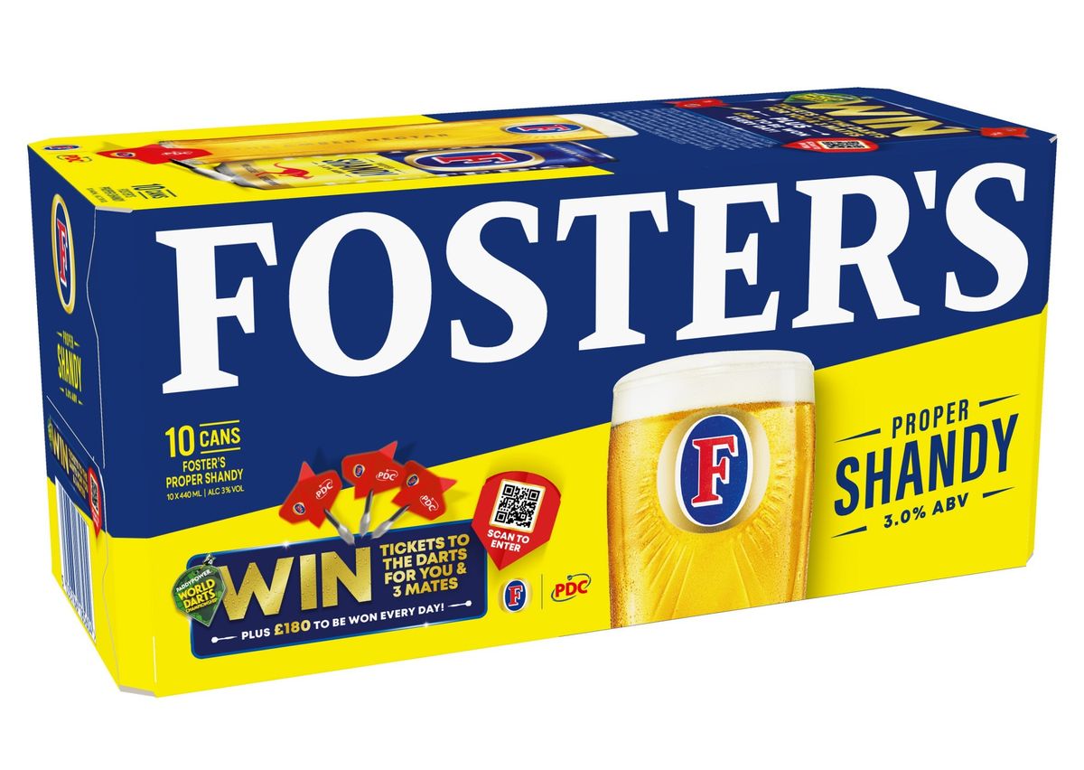 Fosters darts on-pack giveaway UK