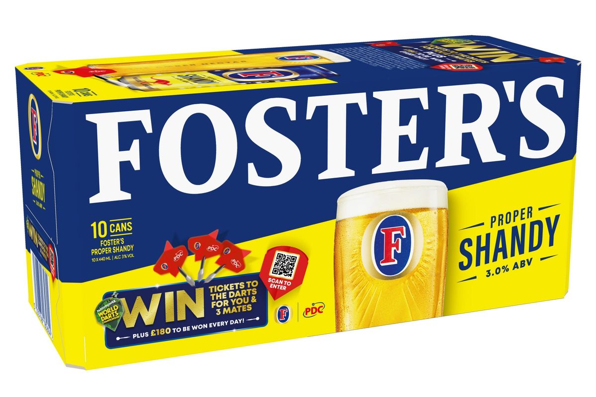 Fosters darts on-pack giveaway UK