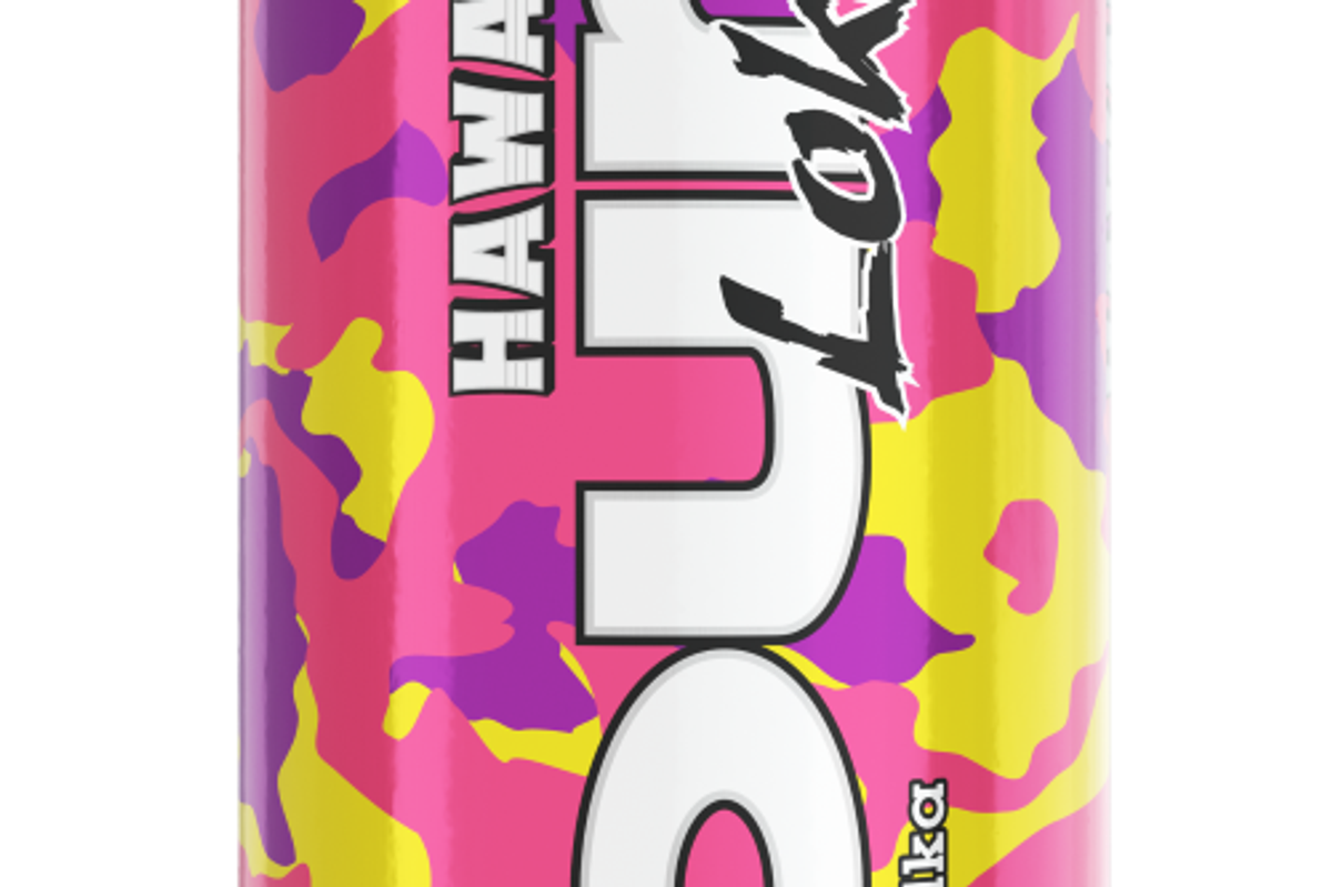 Four Loko Hawaii vodka RTD in vibrant tropical can with pineapple raspberry fusion