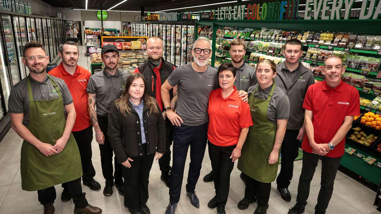 Gavan Wall (C) and his store team at EUROSPAR Springfield Road