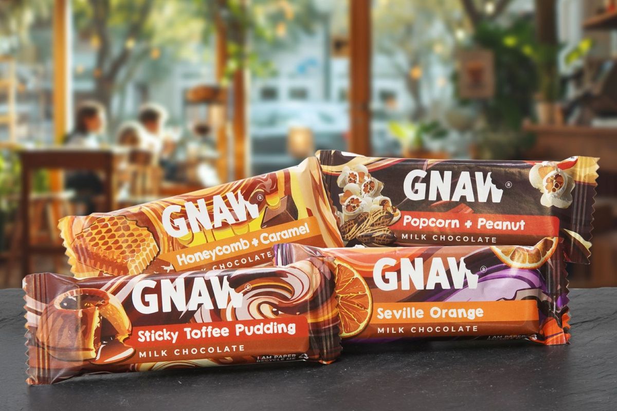 Gnaw impulse chocolate bars in recyclable wrappers with indulgent new flavour options