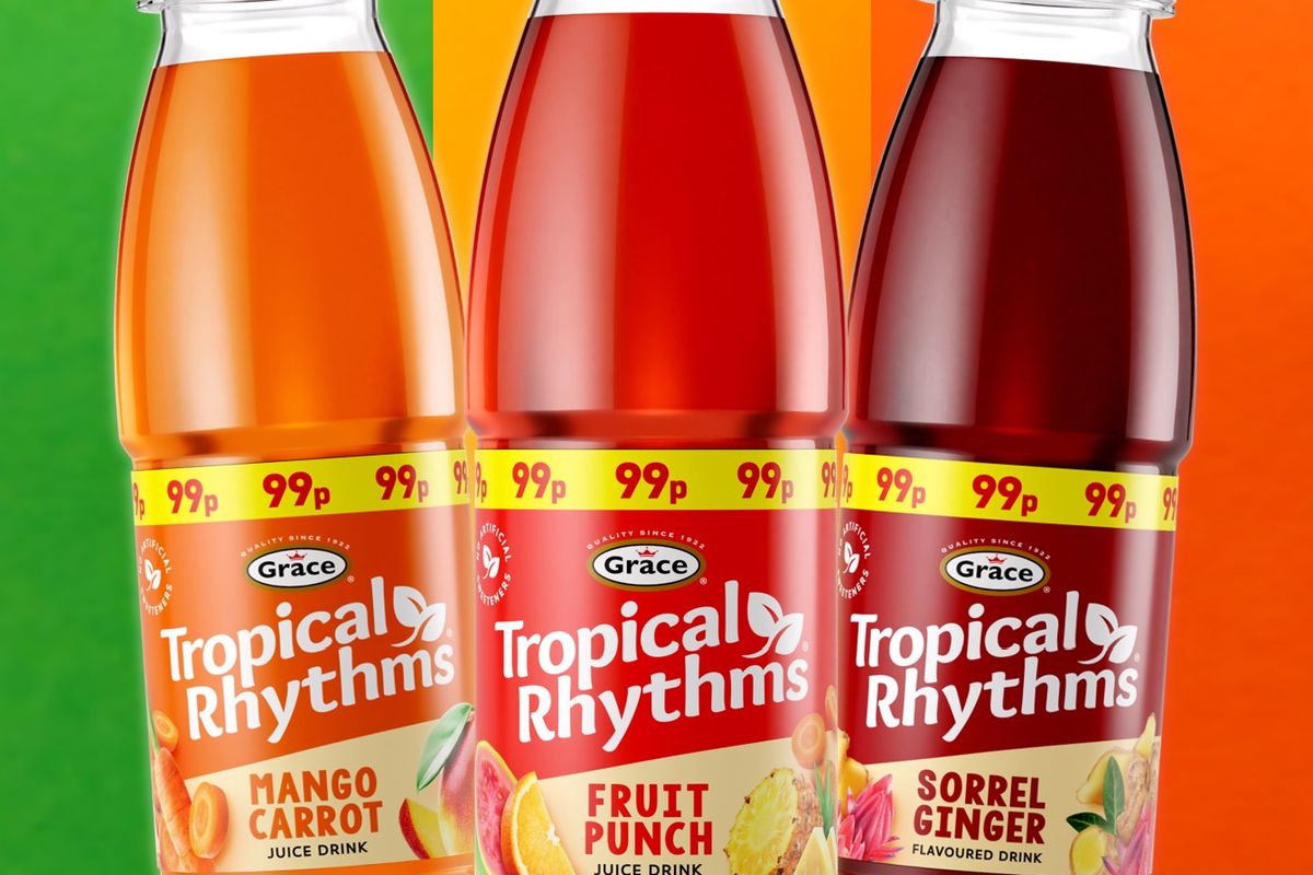 Caribbean drinks brand Grace Tropical Rhythms launches in new format with 99p PMP