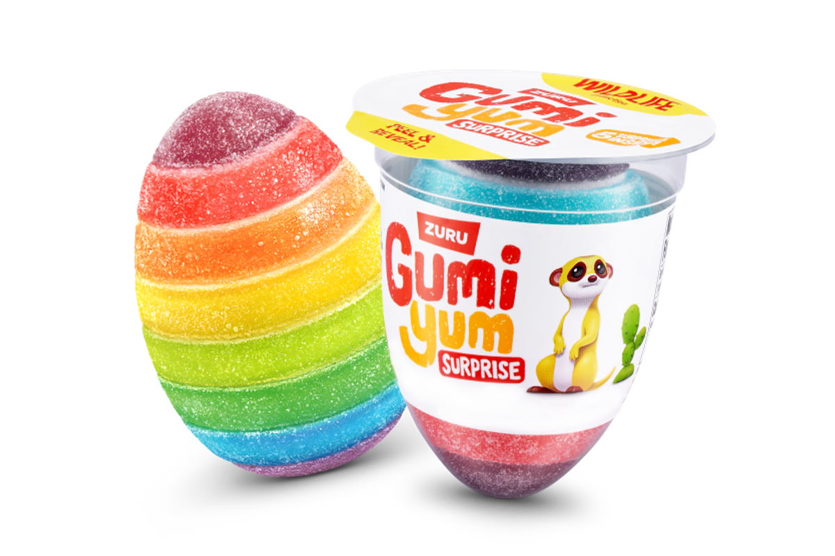 Gumi Yum Surprise candy egg with toy and packaging for UK launch 2025