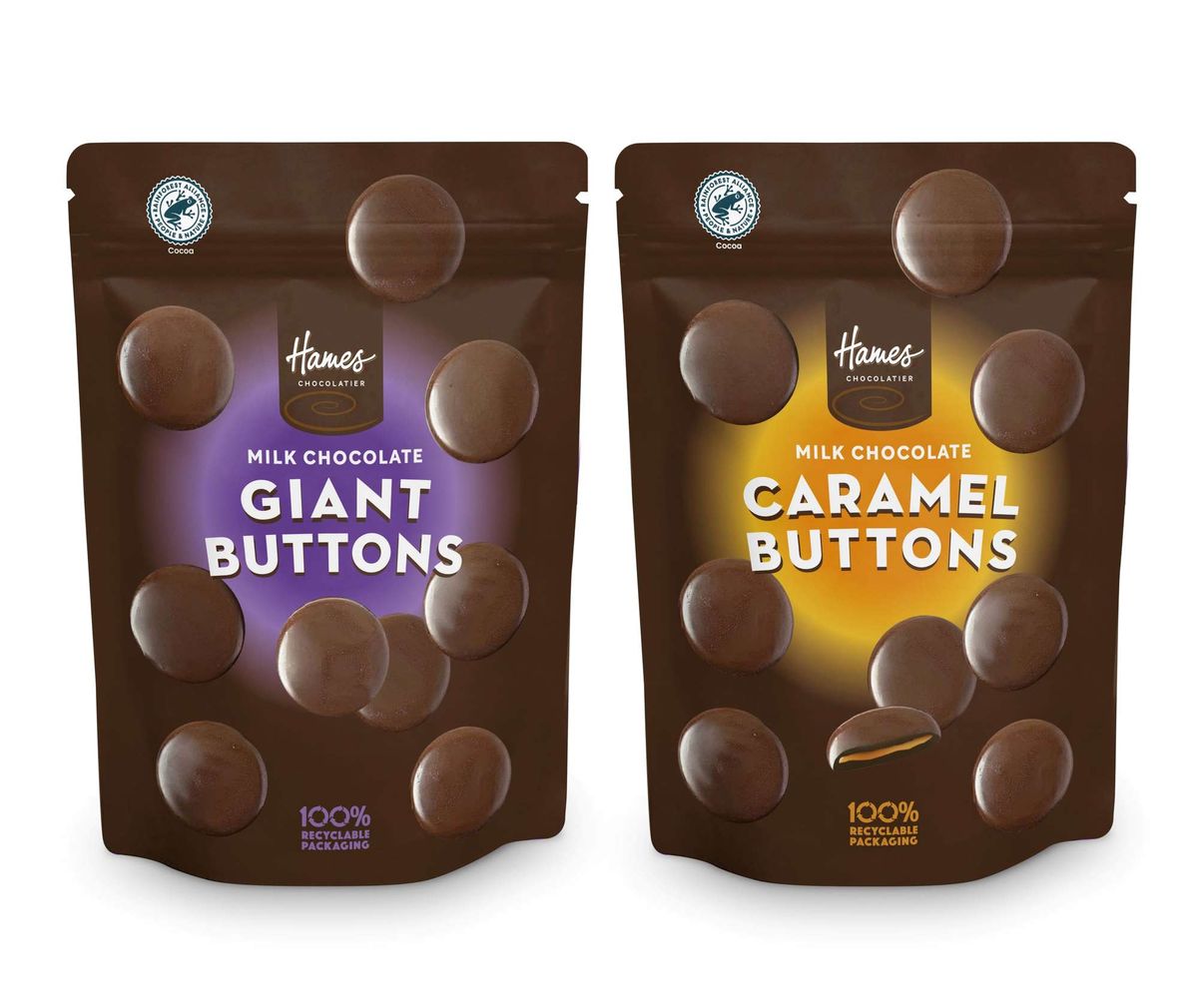 Hames Chocolates giant buttons range