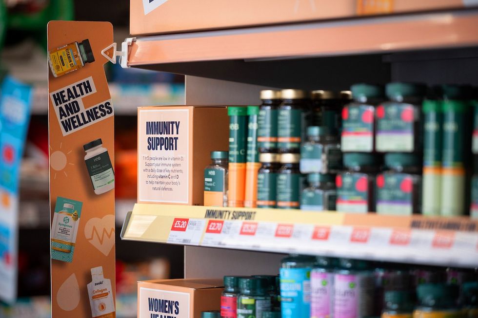 ​‘Health and Wellness’ bay at a Co-op store