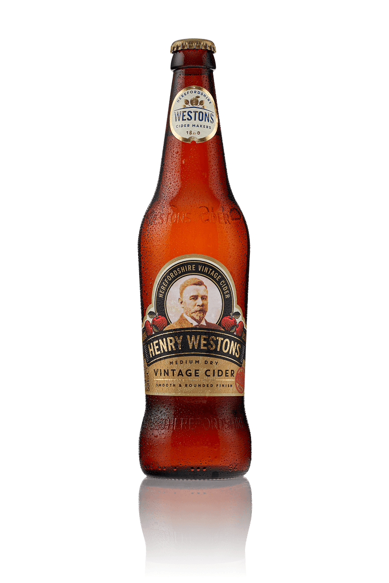 Henry Westons Vintage 500ml glass bottle