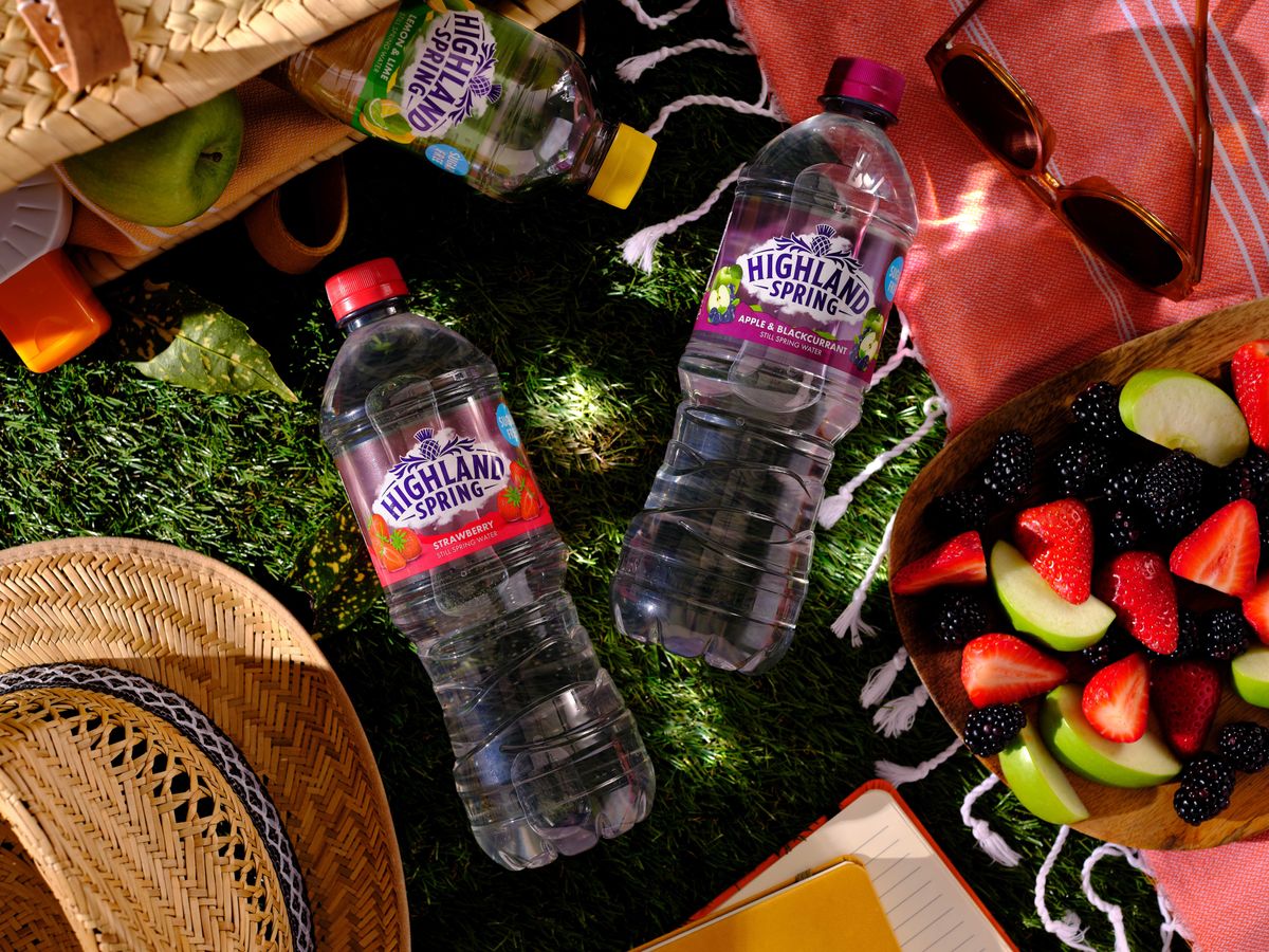  Highland Spring Flavoured Water in sugar-free fruity flavours launched for UK independents and wholesalers under the 'Make Your Day Fruitier' campaign