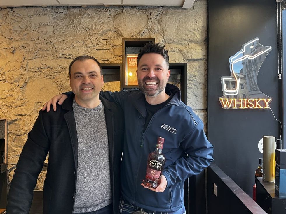Highland Whisky Shop founder and director Ferit Gur welcomed the Small Business Saturday Tour Team as they celebrate local businesses in 2023