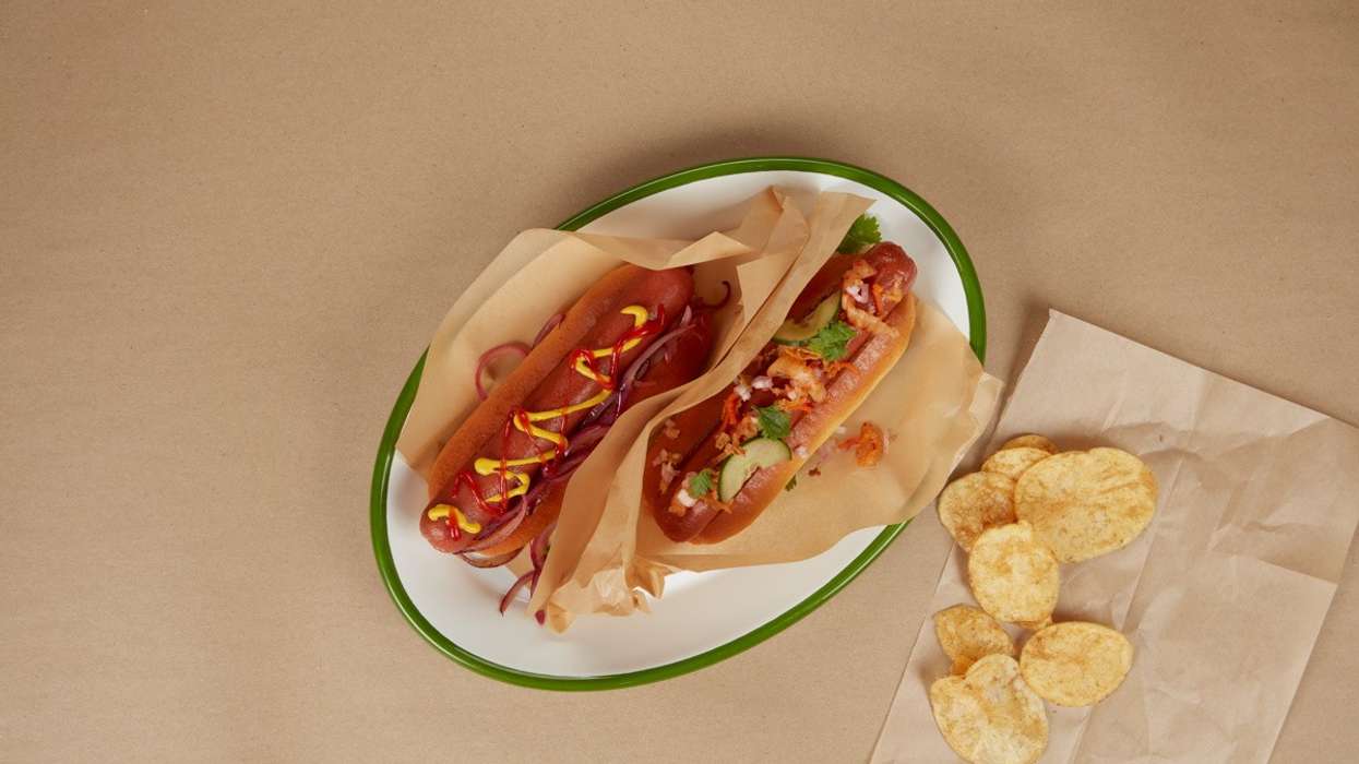Hotdog made with cultivated meat