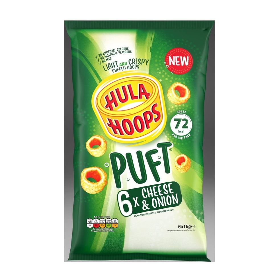 Hula Hoops Puft Cheese Onion Crisps 6 Pack