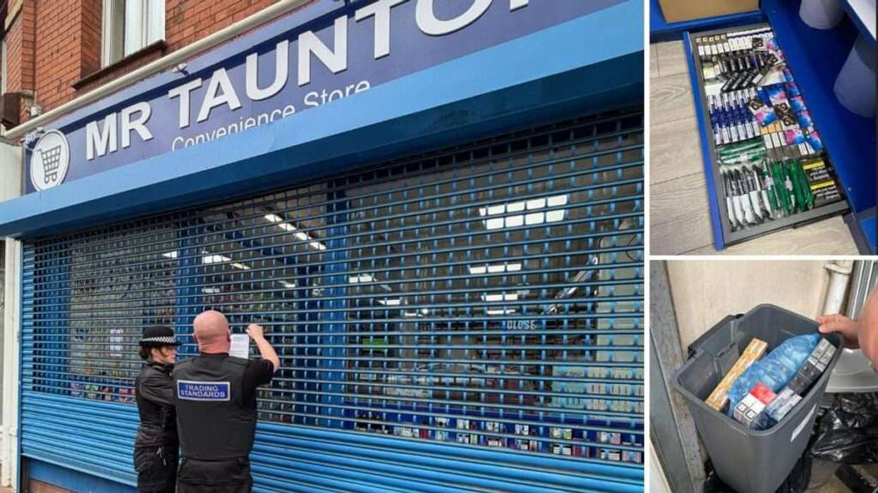 illegal tobacco shop closure Somerset