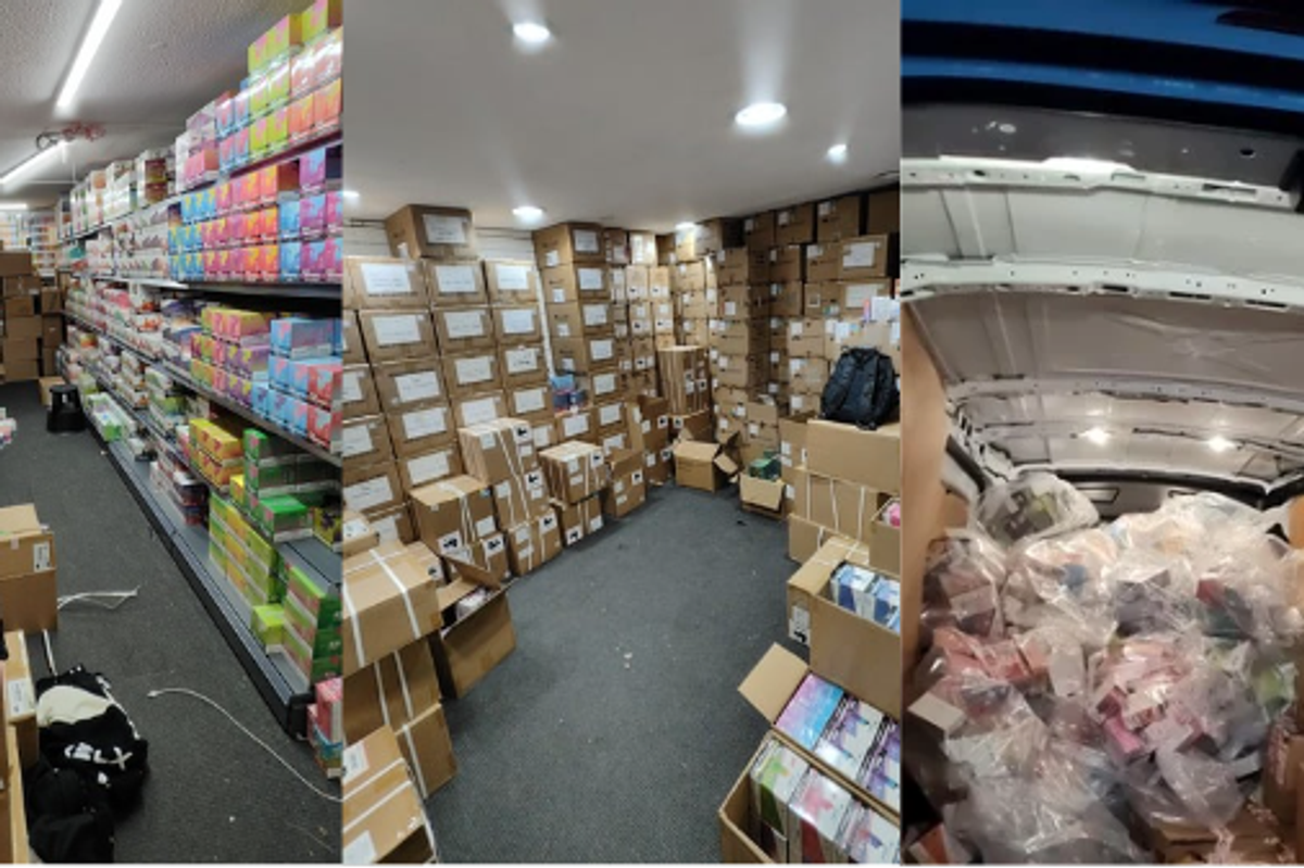 illegal vape products seized during a UK-wide crackdown linked to organised crime, 2022–2024