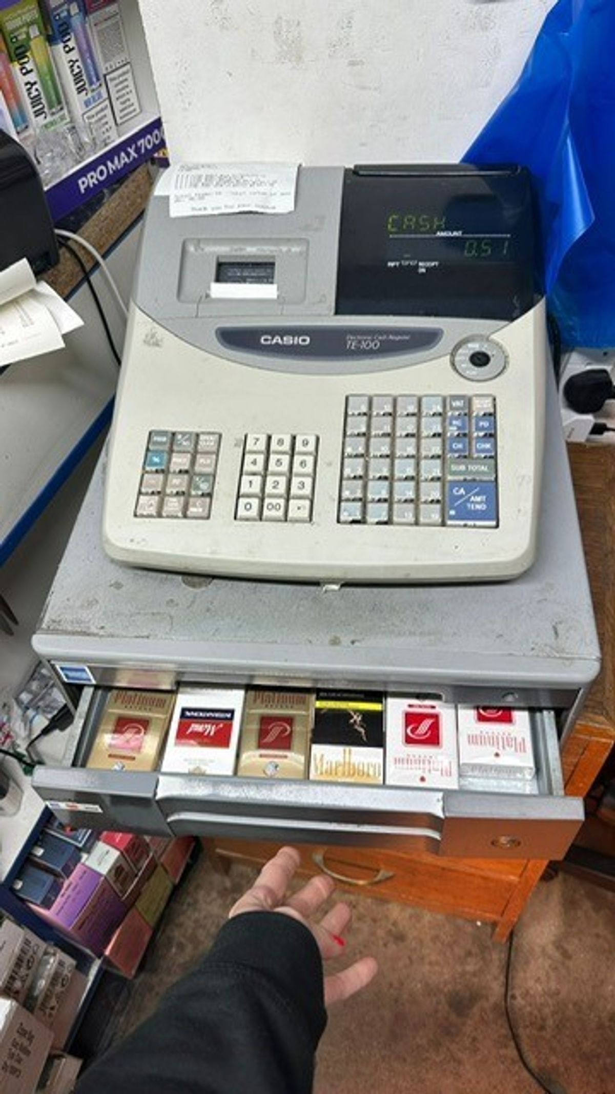 Illicit vapes and cigarettes seized by Liverpool Trading Standards from Carls Newsagent