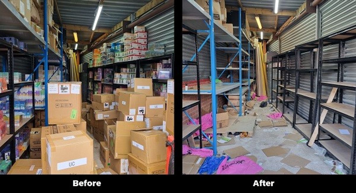 Illegal vapes worth £400,000 seized in Salford