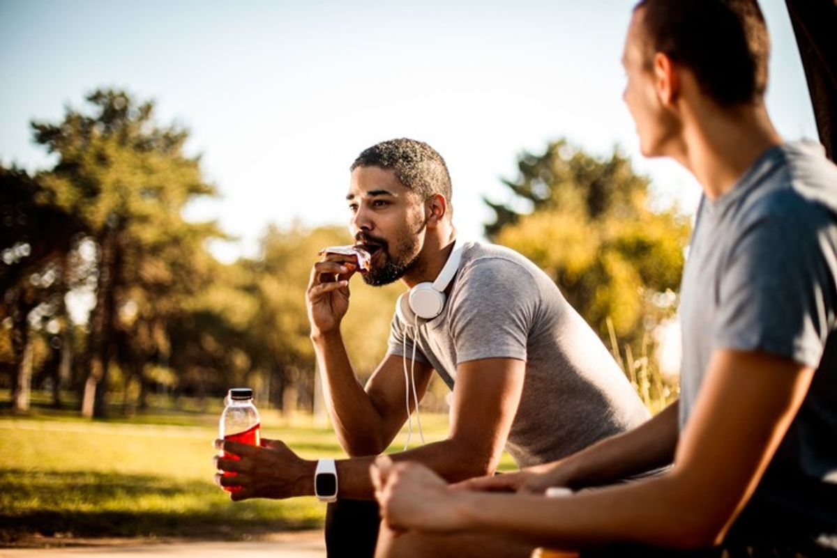 Position pleasurable food as 'occasional necessity in tough times'