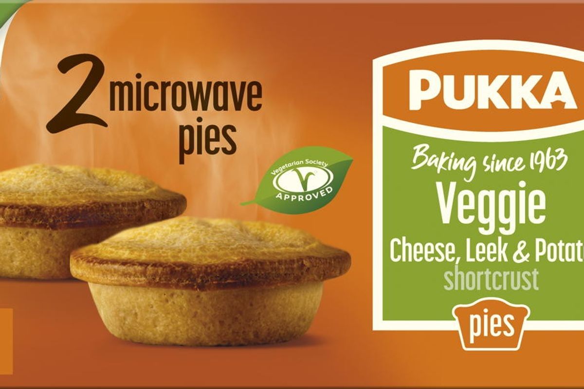 Pukka takes its Veggie pie into frozen, microwaveable format