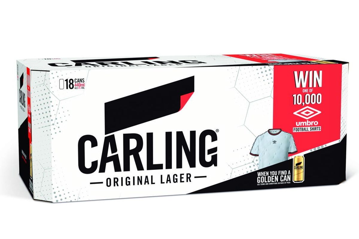 Carling introduces on-pack promo with Umbro
