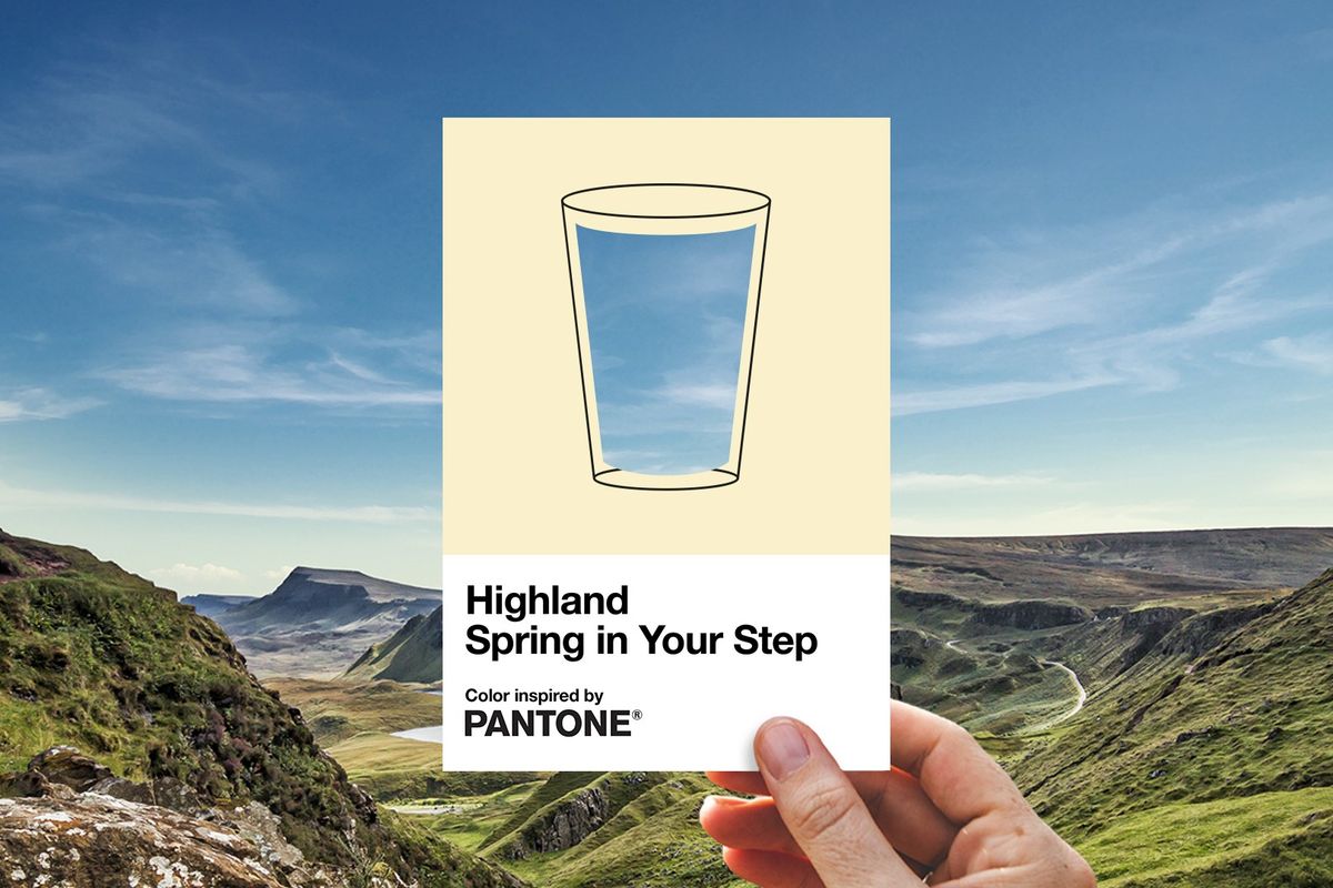 "Urine" safe hands with Pantone and Highland Spring