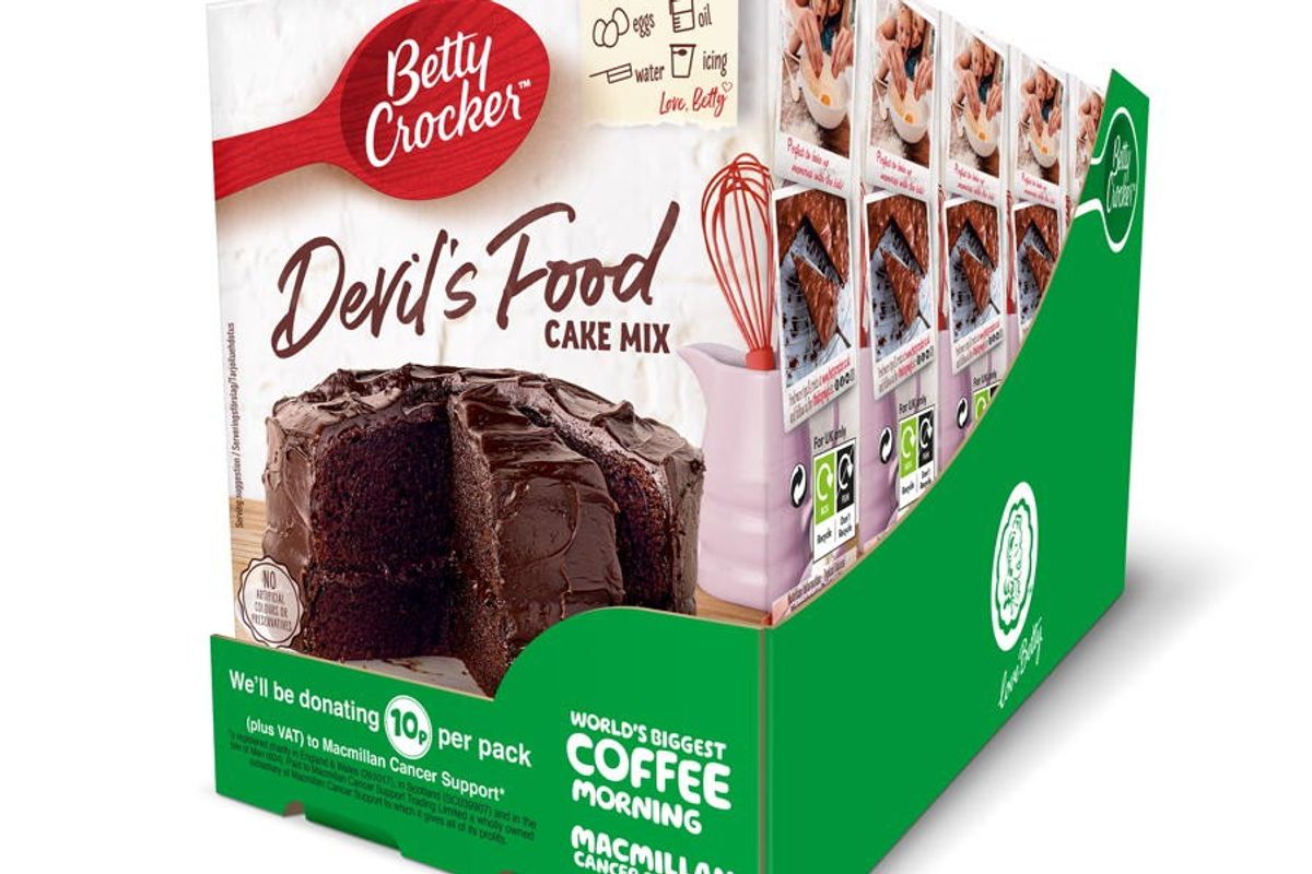 Betty Crocker unveils on-pack campaign to support Macmillan Cancer Support