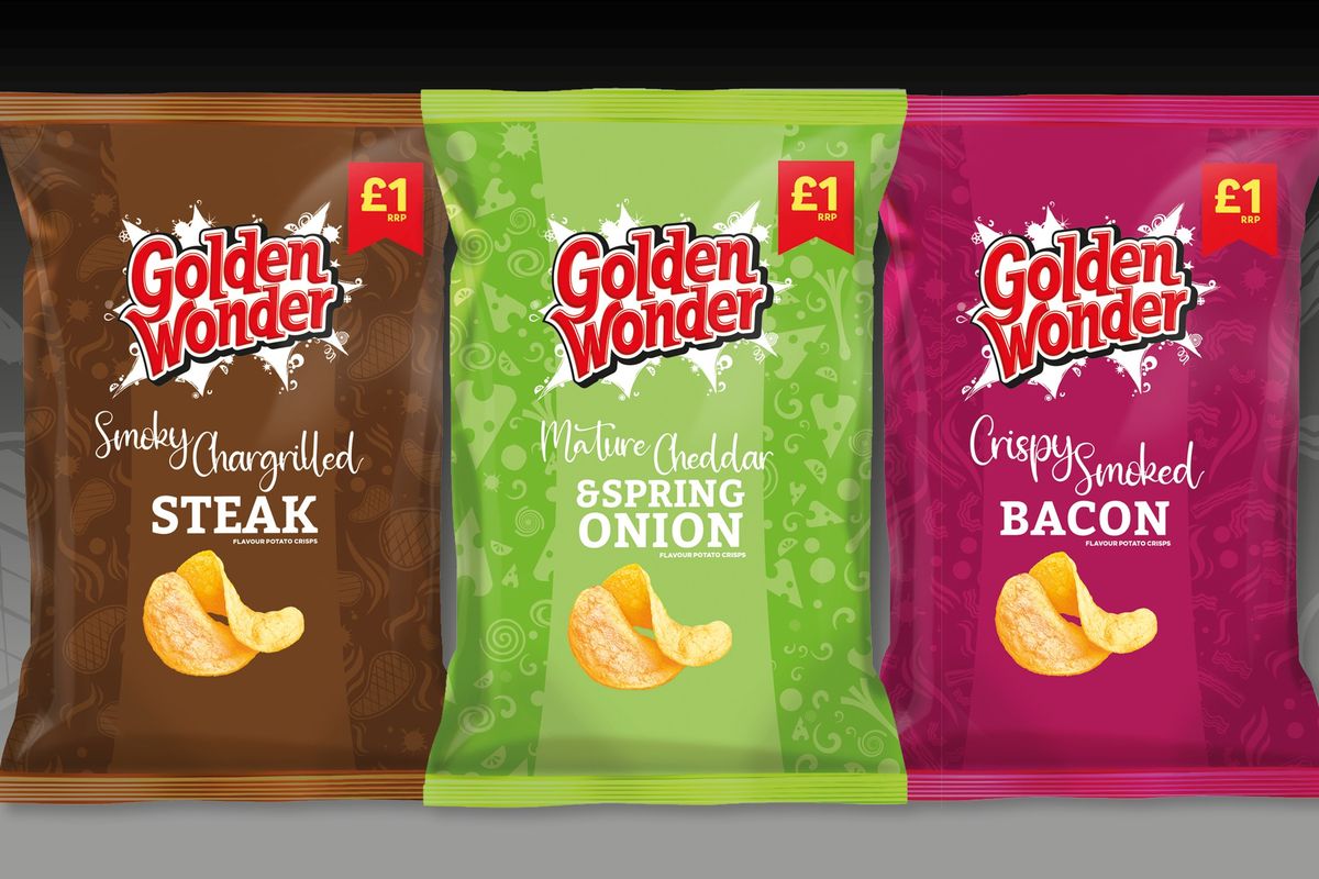 Golden Wonder open crunchy new £1 PMP sharing packs