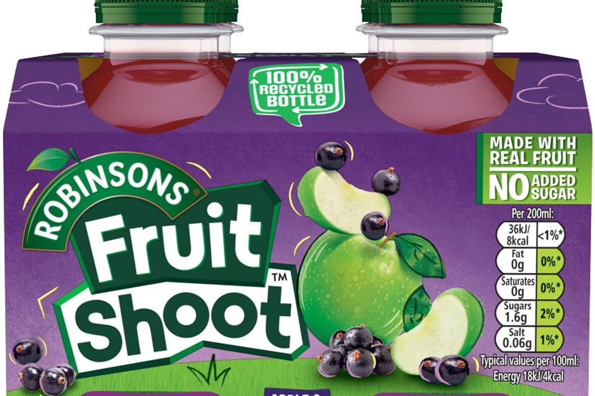 Fruit Shoot bottles move to 100% recycled clear plastic with new recipe and design