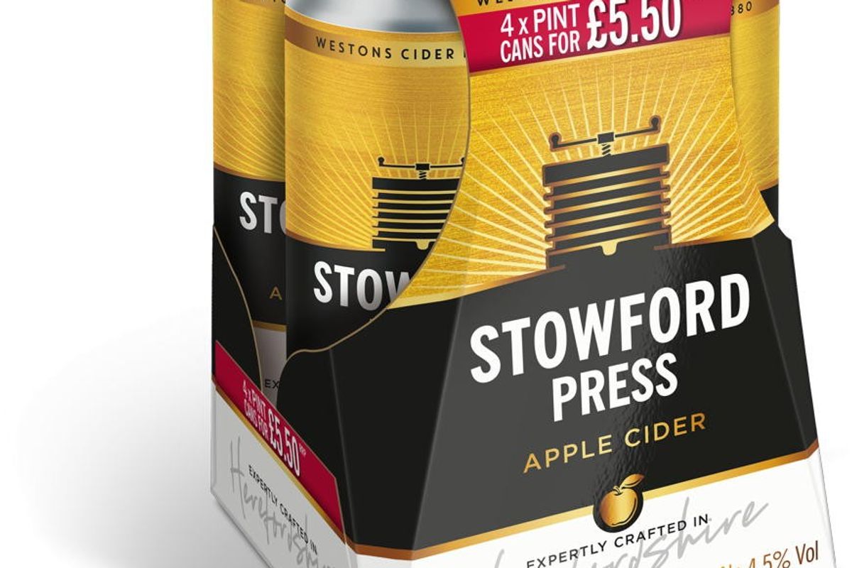 Westons Cider unveils new PMP pint can format for Stowford Press
