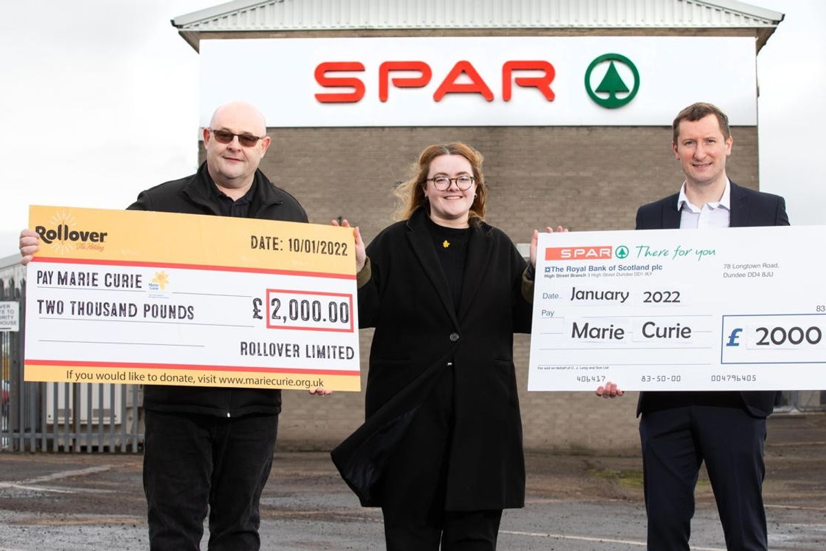 Rollover's charity partnership with SPAR Scotland raises £4,000 to Marie Curie