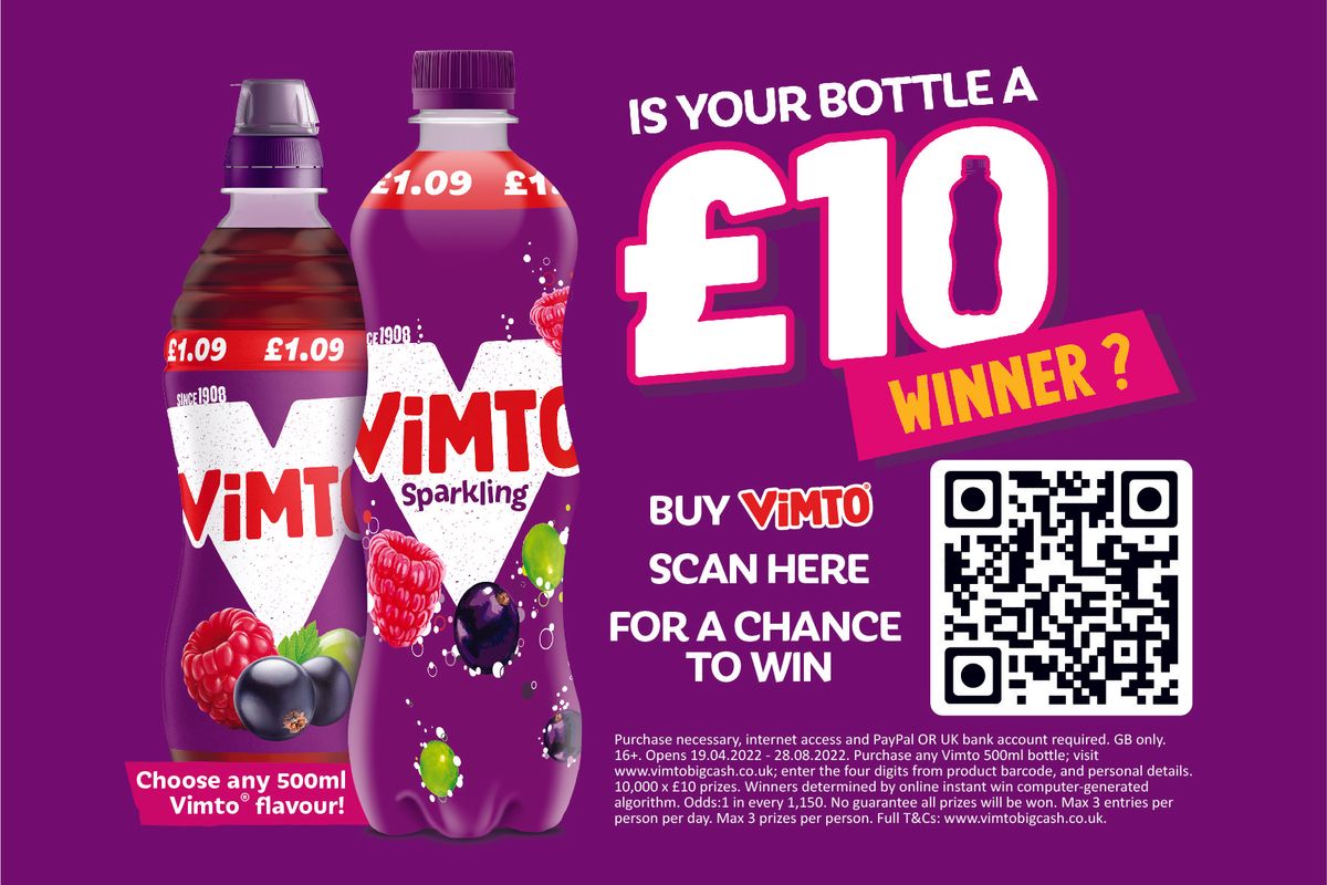 Vimto launches two new flavours and Big Cash Giveaway promotion