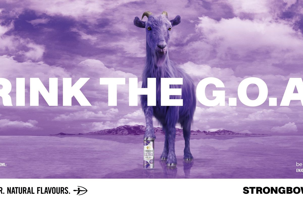 Strongbow ULTRA Dark Fruit campaign encourages people to drink the G.O.A.T.