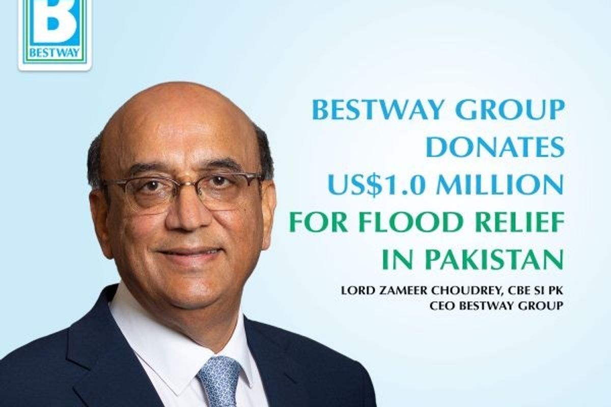 Bestway donates US$1 million to aid Pakistan floods