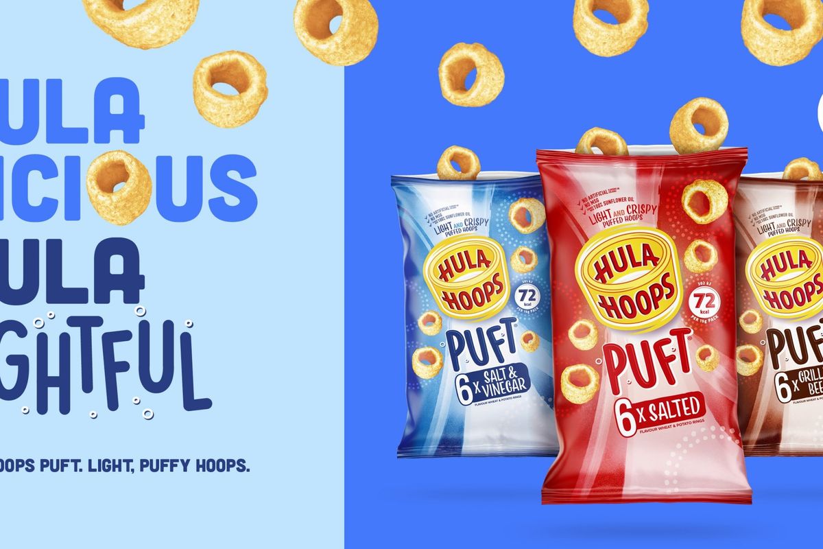 KP Snacks invests £1m in “Hula Licious, Hula Lightful” campaign for Hula Hoops Puft